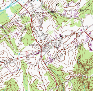 Topographical map of Chester,NJ in Morris County